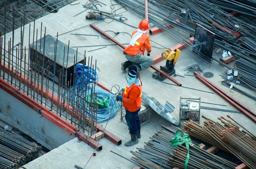 Civil works and construction team on a UAE site